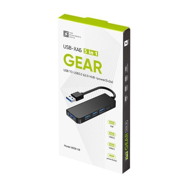 USB-хаб 5 в1 Gear, TM TEG 8058-08 фото