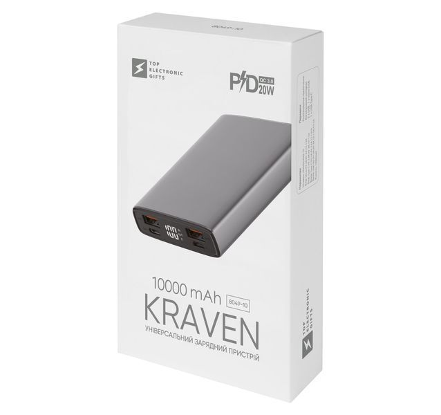 Універсальний зарядний пристрій Kraven 10000 mAh, TM TEG 8049-10 фото